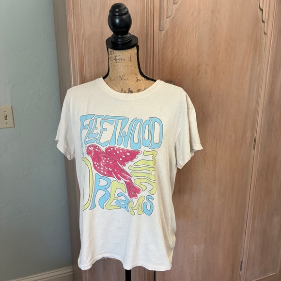 Anthropologie LetLuv Fleetwood Mac Dreams Graphic Tee distressed vintage look M - Picture 6 of 16